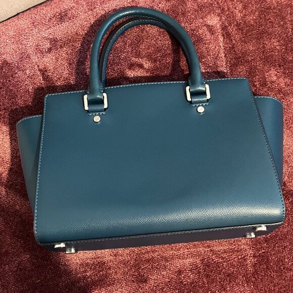 Michael Kors Dark Teal Satchel Bag - Picture 3 of 9